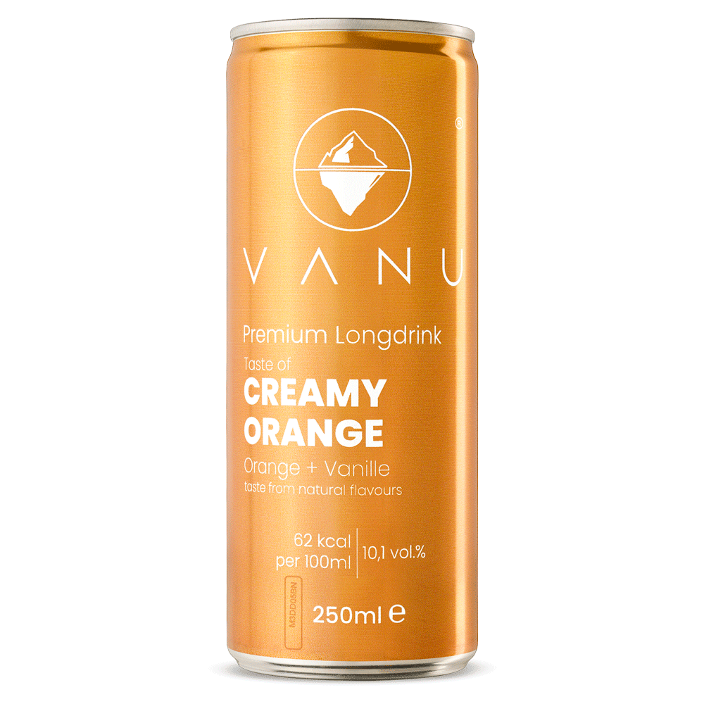 VANU Creamy Orange Premium Longdrink wenig Zucker